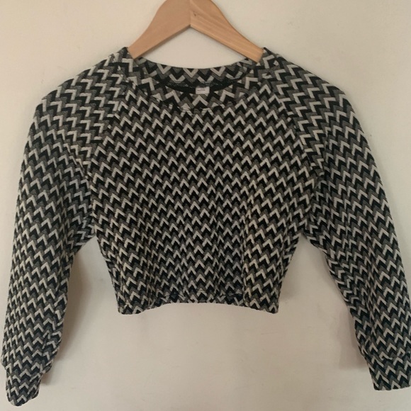 American Apparel Cropped Jacquard Raglan - Picture 2 of 4
